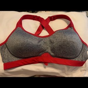 Academy Sports Red & Grey Sports Bra